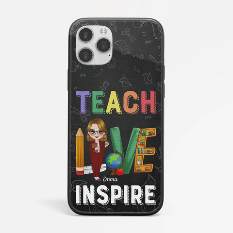 Personalised Teach Love Inspire Phone Case as gift ideas for best friend graduation
