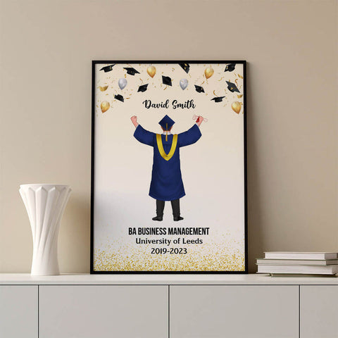 Personalised BA Business Management Poster as graduation gifts for friends