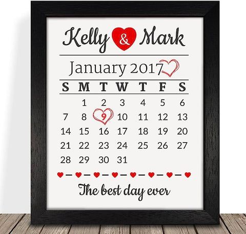 Gift Ideas for Girlfriend 1 Year Anniversary - Personalised Poster