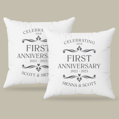 Gift Ideas for Girlfriend 1 Year Anniversary - Personalised Pillow