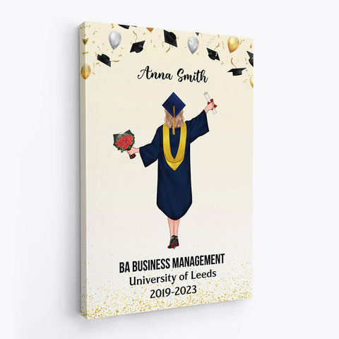 Gift Ideas for Girlfriend Graduation - Personalised Canvas