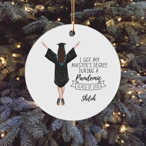 Gift Ideas for Girlfriend Graduation - Personalised Ornament