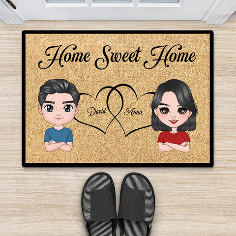 Anniversary Gift Ideas for Girlfriend Long Distance - Personalised Doormat