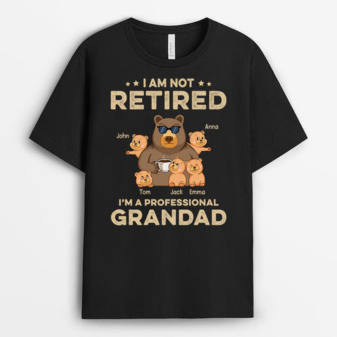 Personalised I Am Not Retired I Am A Professional Grandad/Daddy T-Shirt-gift ideas for grandad