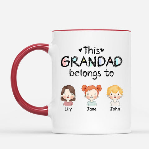 Personalised This Grandad Belongs To Mug-best grandad presents[product]