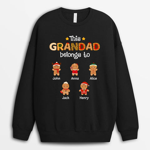 Personalised This Grandad Belongs To Sweatshirt-gift ideas for grandad