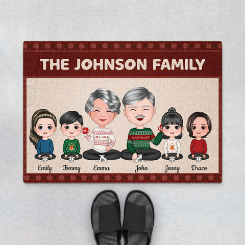 Personalised The Family Door Mat-best presents for grandad[product]