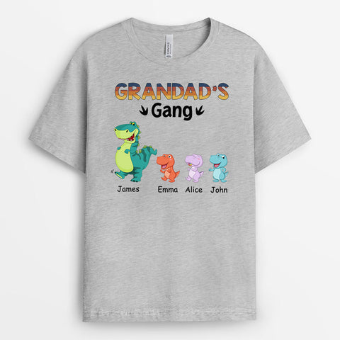 Personalised Grandadsaurus/Daddysaurus's Gang T-shirt-best grandad gifts