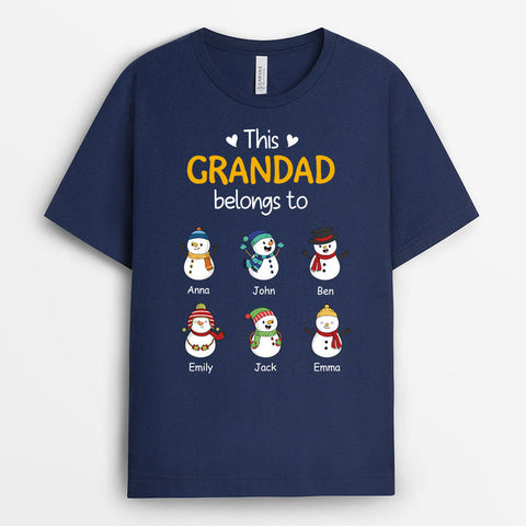 Personalised This Grandad Belongs To T-shirt-gift ideas for grandad