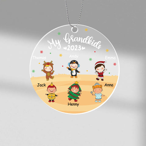 Personalised Our Grandkids Christmas Ornament-best grandad gifts[product]