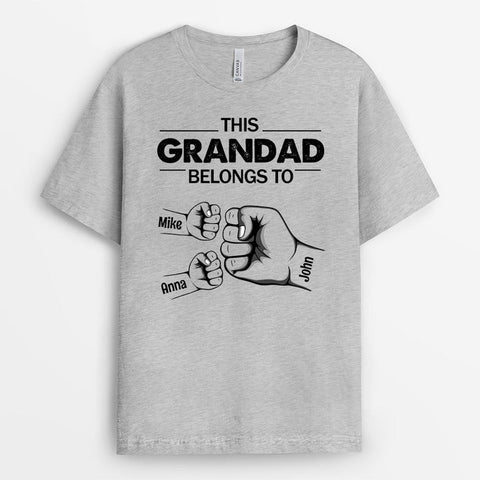 Personalised This Grandad Belongs To T-shirt-gift ideas for grandad