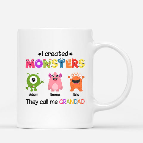 Personalised I Created Monsters They Call Me Dad Mug-best grandad presents