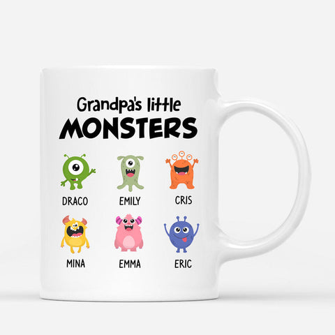 Personalised Grandpas Papas Little Monsters Mug-thoughtful gifts for grandad