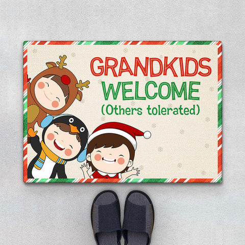 Personalised Grandkids Welcome Doormat-grandad gift ideas[product]