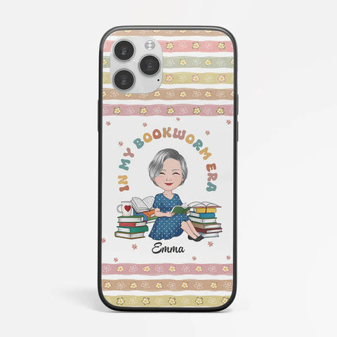 Personalised In My BookWorm Era Phone Case as 50th birthday ideas for wife Who Loves reading
