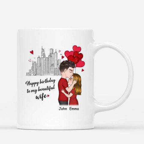 Personalised Happy Birthday To My Beautiful Wife Mug is one of the most sentimental 50th birthday ideas for wife[product]