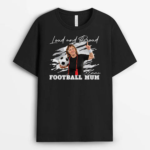 Personalised Loud And Proud Sports Mum T-Shirts as Sports wife 50th birthday gift ideas[product]