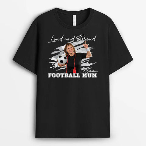 Personalised Loud And Proud Sports Mum T-Shirts as Sports wife 50th birthday gift ideas