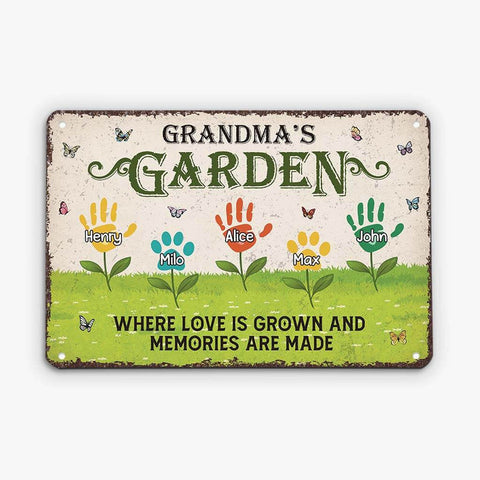 gifts for her grandma garden metal sign 