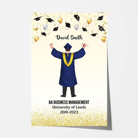 BA Business Management Poster as gift idea for PhD graduate