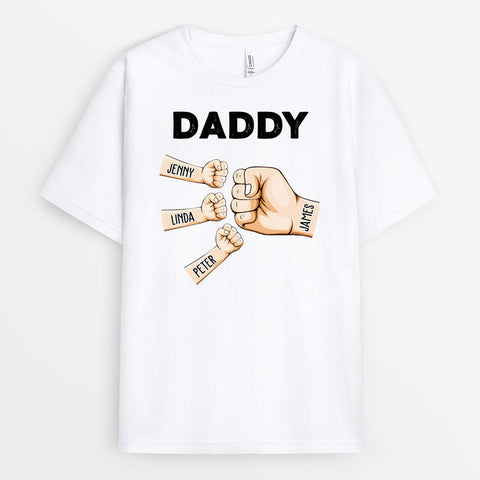 Personalised Daddy Fist Bump T-shirt as 18th birthday present for son