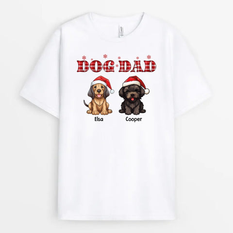 personalised xmas shirt for dog dad with dog portrait[product]