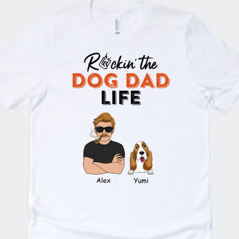 personalised t-shirts for dog dad with dogs name[product]