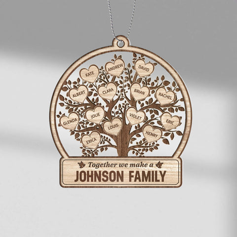 Personalised Together We Make A Family Ornament as an affordable gift for dad on Father's Day[product]