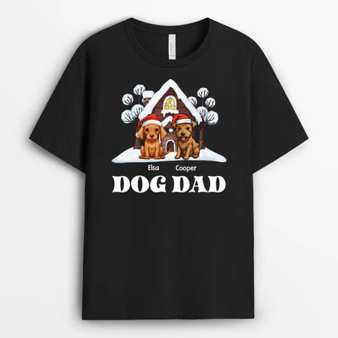 custom christmas shirt for dog dad with dog face[product]