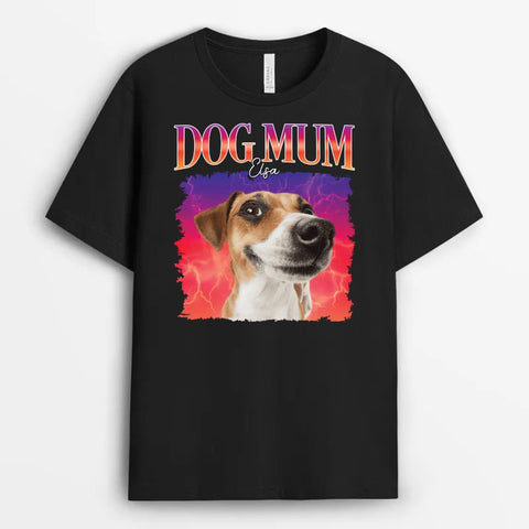 personalised t-shirt printed with dog picture and funny message