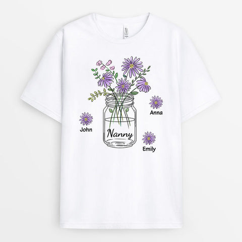 T-Shirt With Lovely Flower Designs as ideas for a gardening gift basket