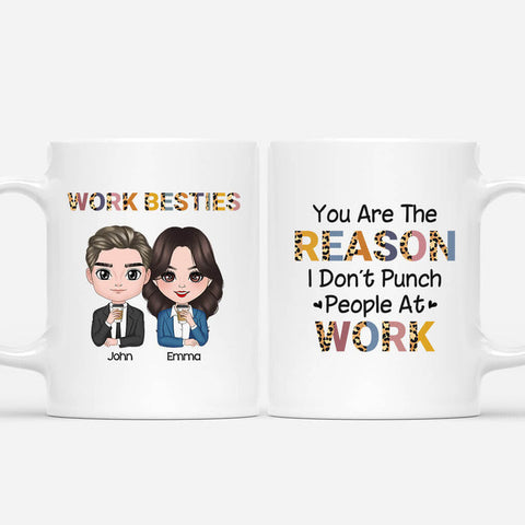 This mug, customised with a funny coworker design, is perfect for every work bestie on birthday[product]