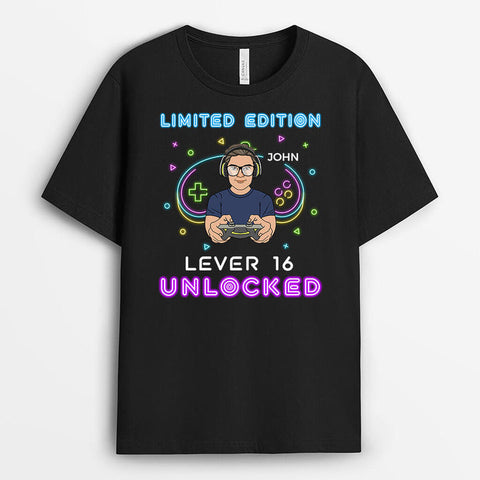 gifts for teenage boys level 16 unlocked t shirt 