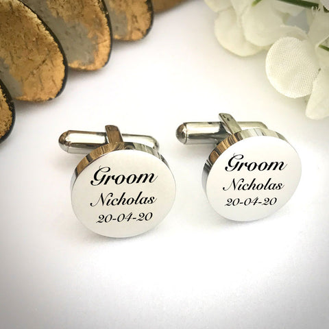 Gifts Ideas for Friends Wedding - Customised Cufflinks For The Groom