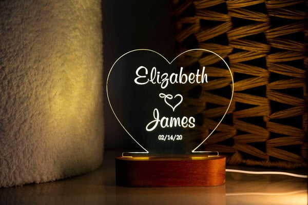 30th Birthday Gifts Ideas For Girlfriends - Personalised Light