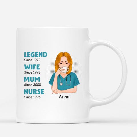 Legend Wife Mum Nurse Mug as gifts for registered nurses graduates