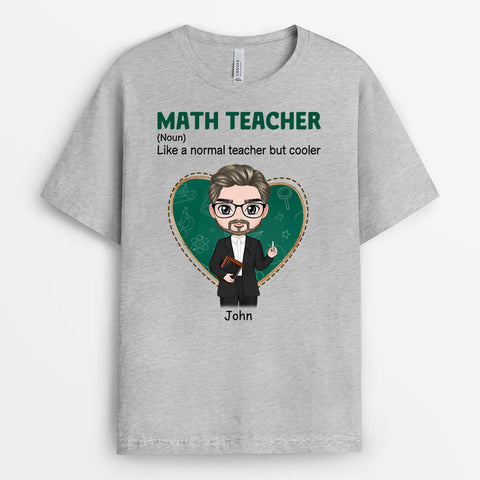Personalised Math Teacher T-shirt features a stylish design with math-themed elements, your math teacher definition, and your leaving teacher's name