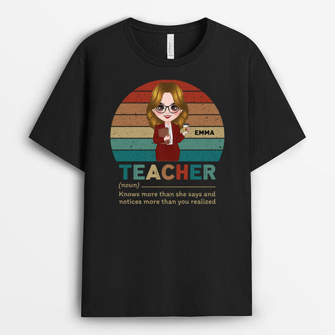 Personalised Vintage Teacher T-Shirt is one of the awesome goodbye gifts for teachers who have a fondness for retro styles and a passion for teaching