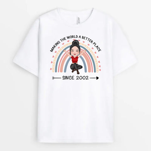 Personalised The World A Better Place Since T-Shirt-graduation gift ideas