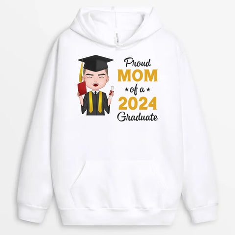 Personalised Proud Mom Of A Graduate Hoodies-ideas for gifts for graduation