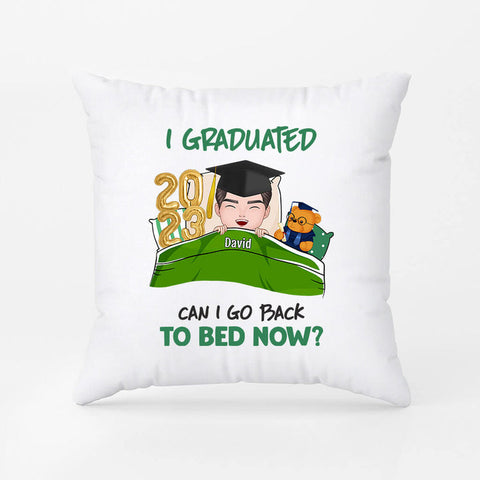 Personalised Can I Go To Bed Now Pillow-graduation ceremony message
