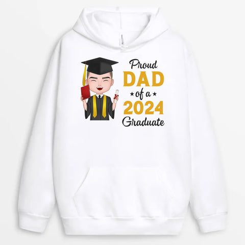 Personalised Proud Dad Of A Graduate Hoodies-graduation messages