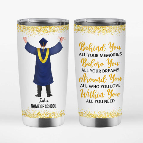 Personalised All Your Memories Tumbler-congratulations message for graduation