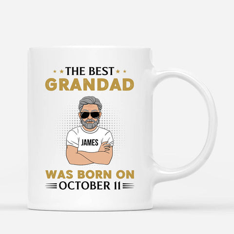 Personalised The Best Grandad Was Born Mug - gifts for grandparents[product]