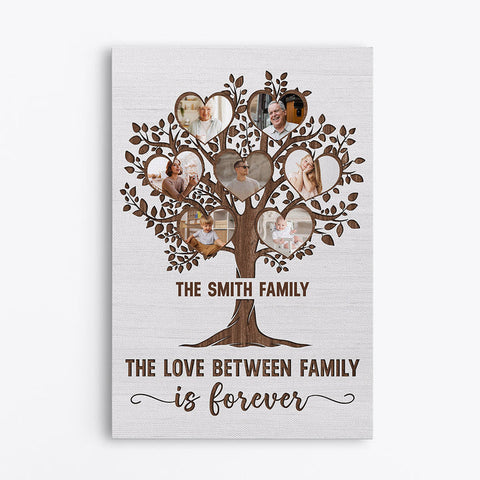Personalised Family Tree, The Love Between Family Is Forever Canvas - gift ideas for the grandparents[product]