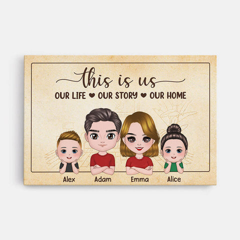 Personalised This Is Our Home Canvas - gift ideas for the grandparents[product]