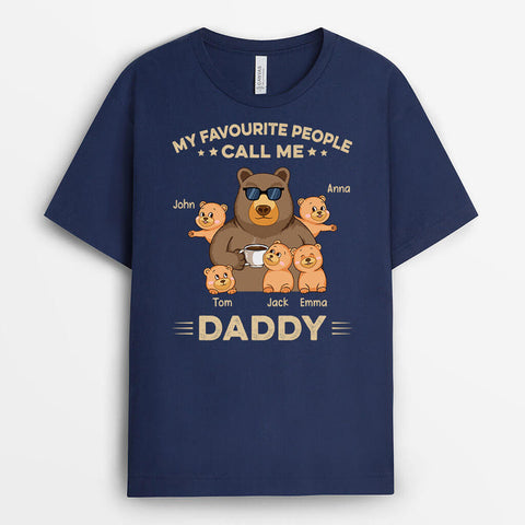Personalised Favorite People Call Me Dad Shirt designed with bear-themed illustrations is a perfect Father's Day gift for dad[product]