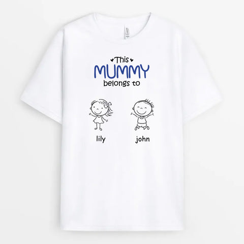 customised t-shirt for mum from kids with cute design