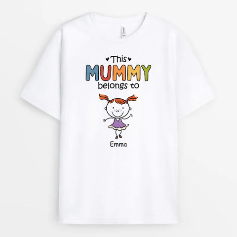 personalised mummy t-shirt for mum with happy fathers day message