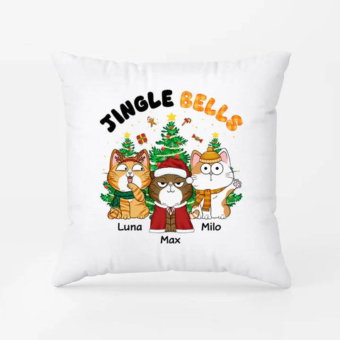 funny xmas cat cushion personalised for cat lovers[product[